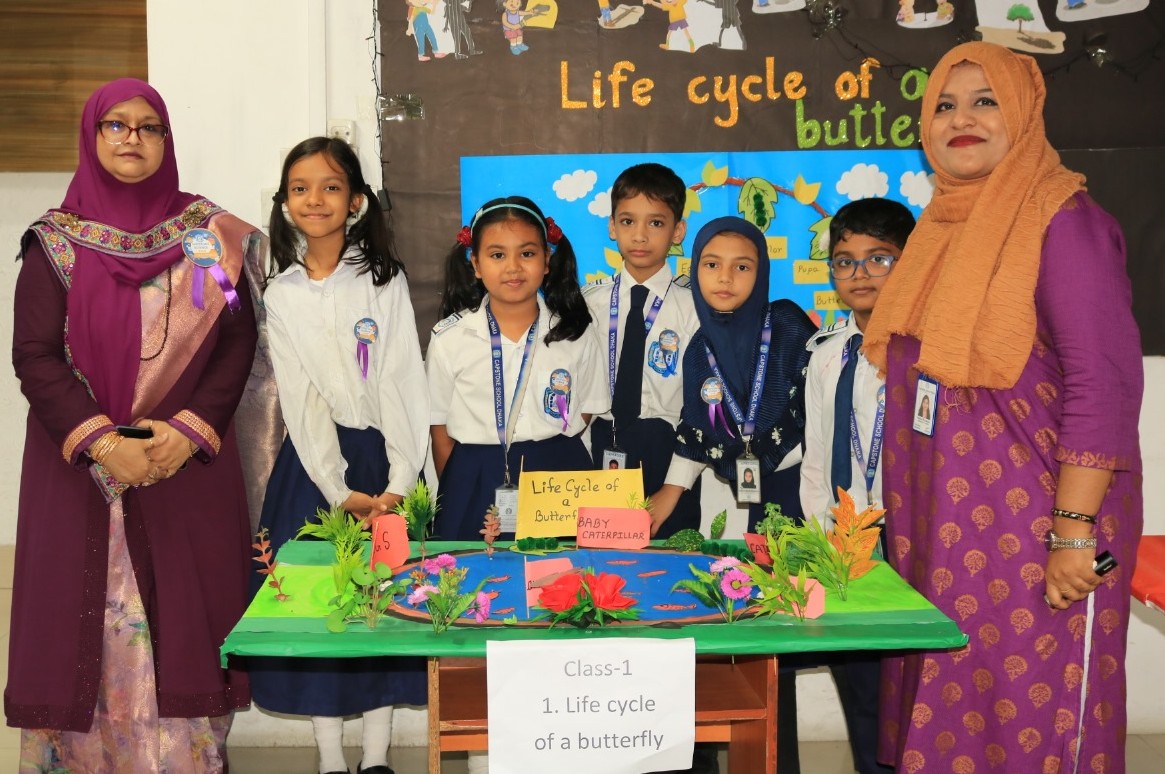 Student presenting project